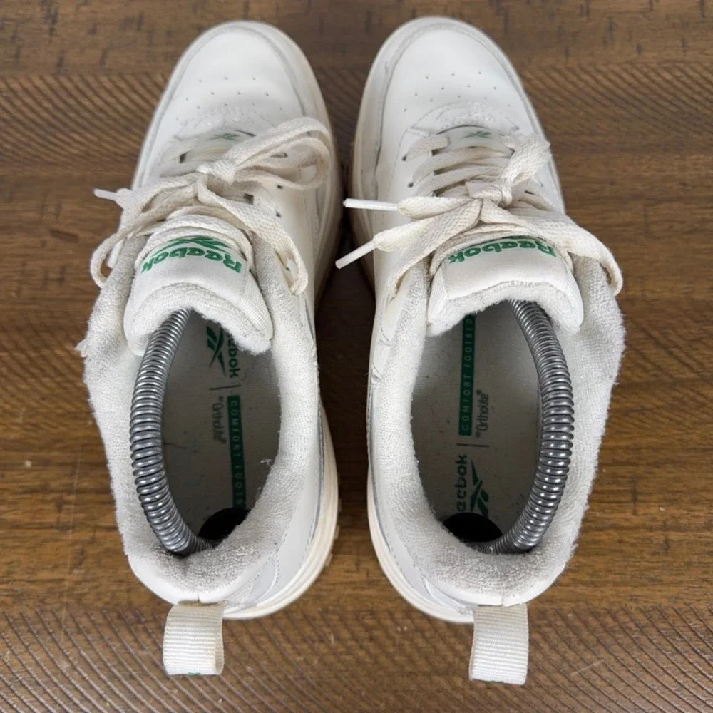 Reebok Sneakers Womens 8 White Club C Extra Platform‎ Leather Athleisure Shoes